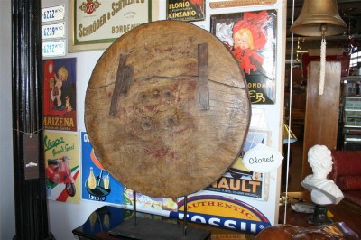 Scultura ruota africana in legno piccola